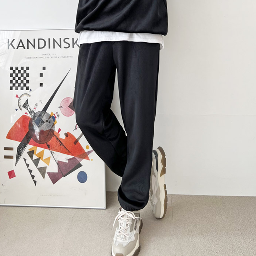 기모고무줄바지 코듀로이 골덴 트레이닝 츄리닝 조거 조그팬츠 - 상세 이미지 4