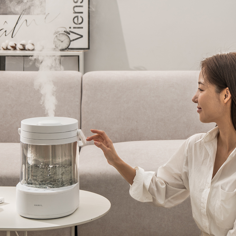 [A급 리퍼] 한일 유리 온열 물멍 아기가습기 유아 스팀 스텐 가열식 가습기
