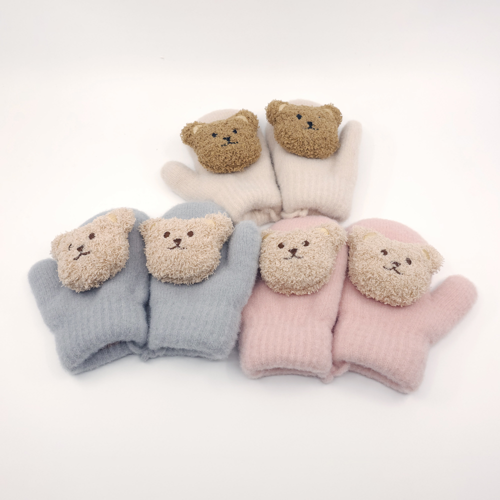 유아 어린이 아기 키즈 아동 초등 학생 여아 남아 주니어 스키 방수 패딩 벙어리 털 장갑 - 상세 이미지 4