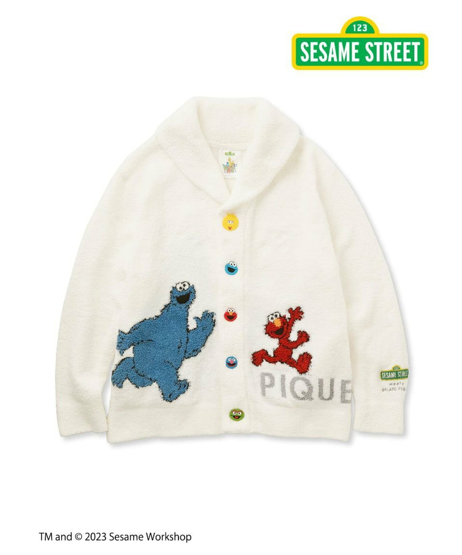 젤라또피케 SESAME STREET 세서미 스트리트 자가드 숄 가디건 2컬러 - 상품 이미지