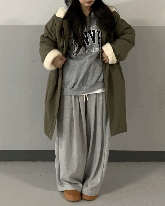 양털 야상 점퍼/양털 롱자켓/박시핏/ : 루디아의옷장