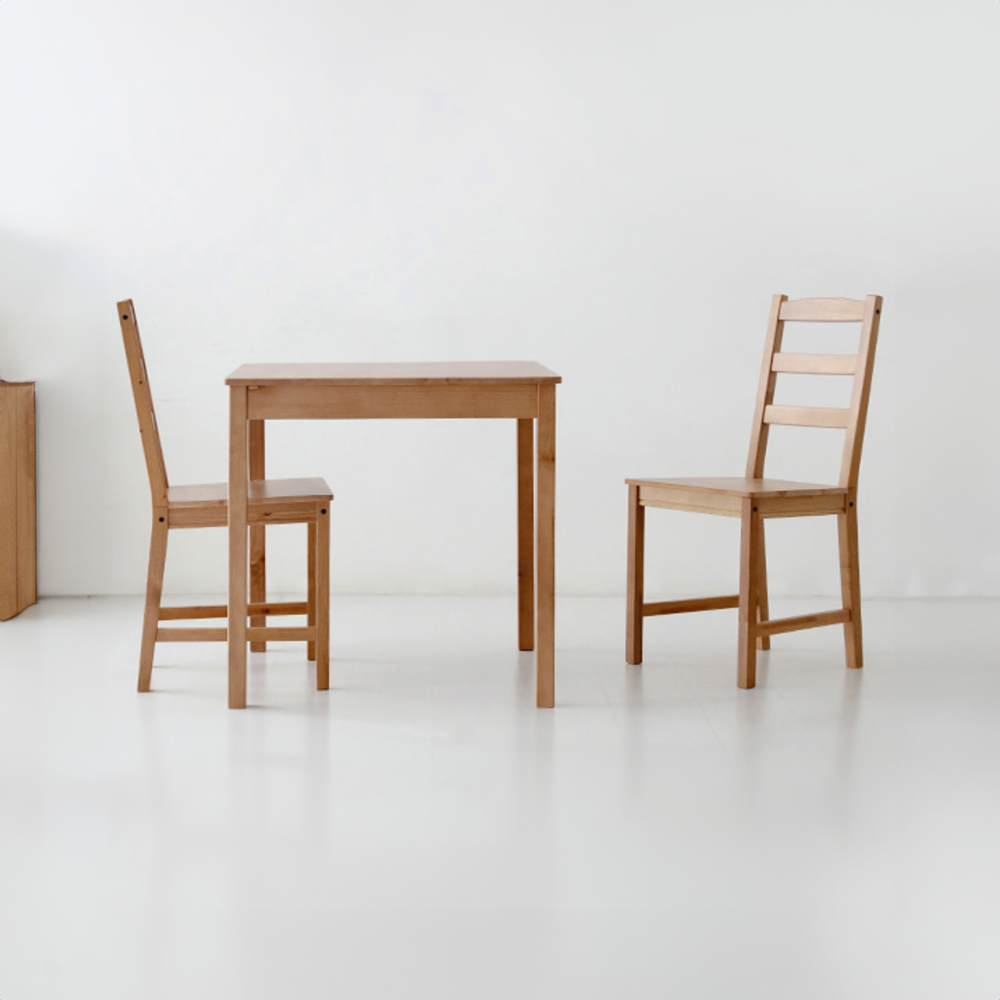 HORBO 2인원목식탁세트 소나무 740mm, 내추럴 0151.9466 - 상세 이미지 5