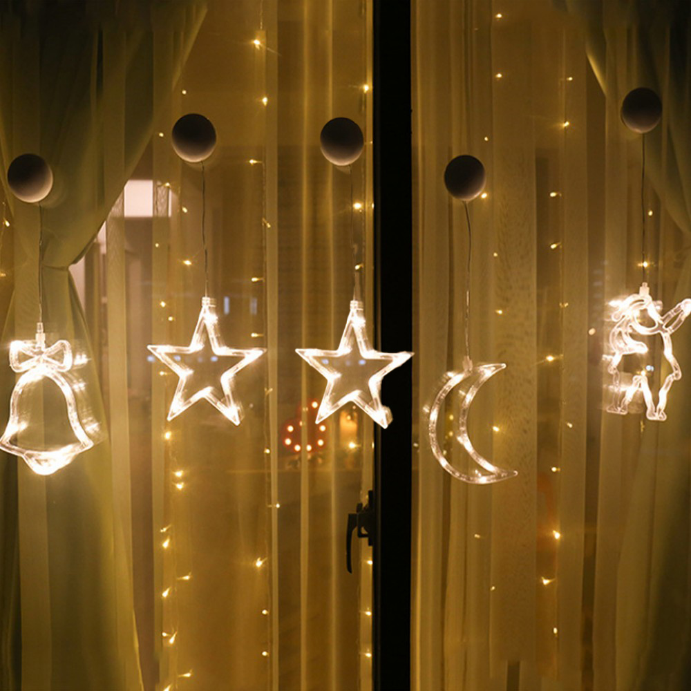 (젤테이프) 크리스마스 조명 별 트리 소품 유리 벽 LED 창문조명 장식 윈도우 무드등