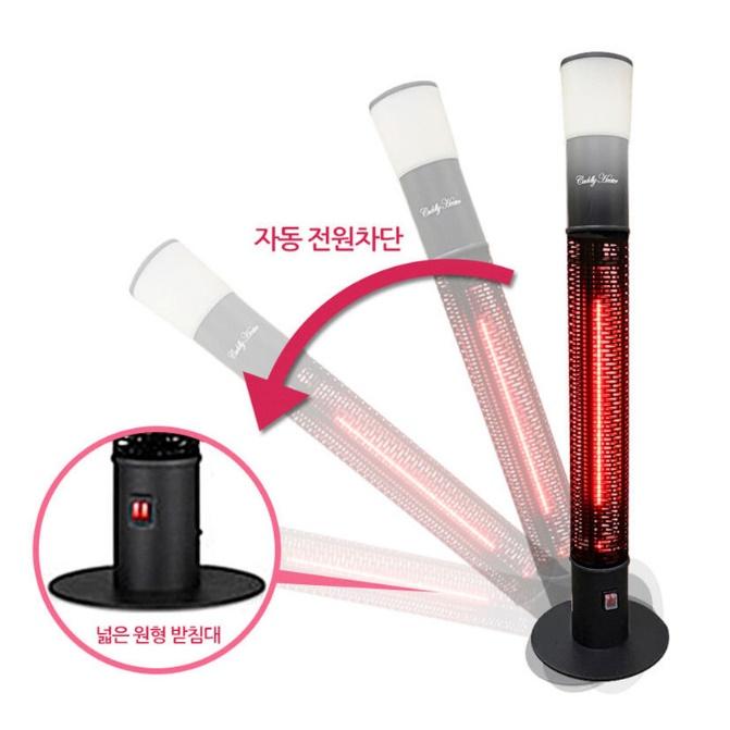 야외전기히터 캠핑장 테라스 방수 온열기 불꽃 업소용난방기 - 상세 이미지 2
