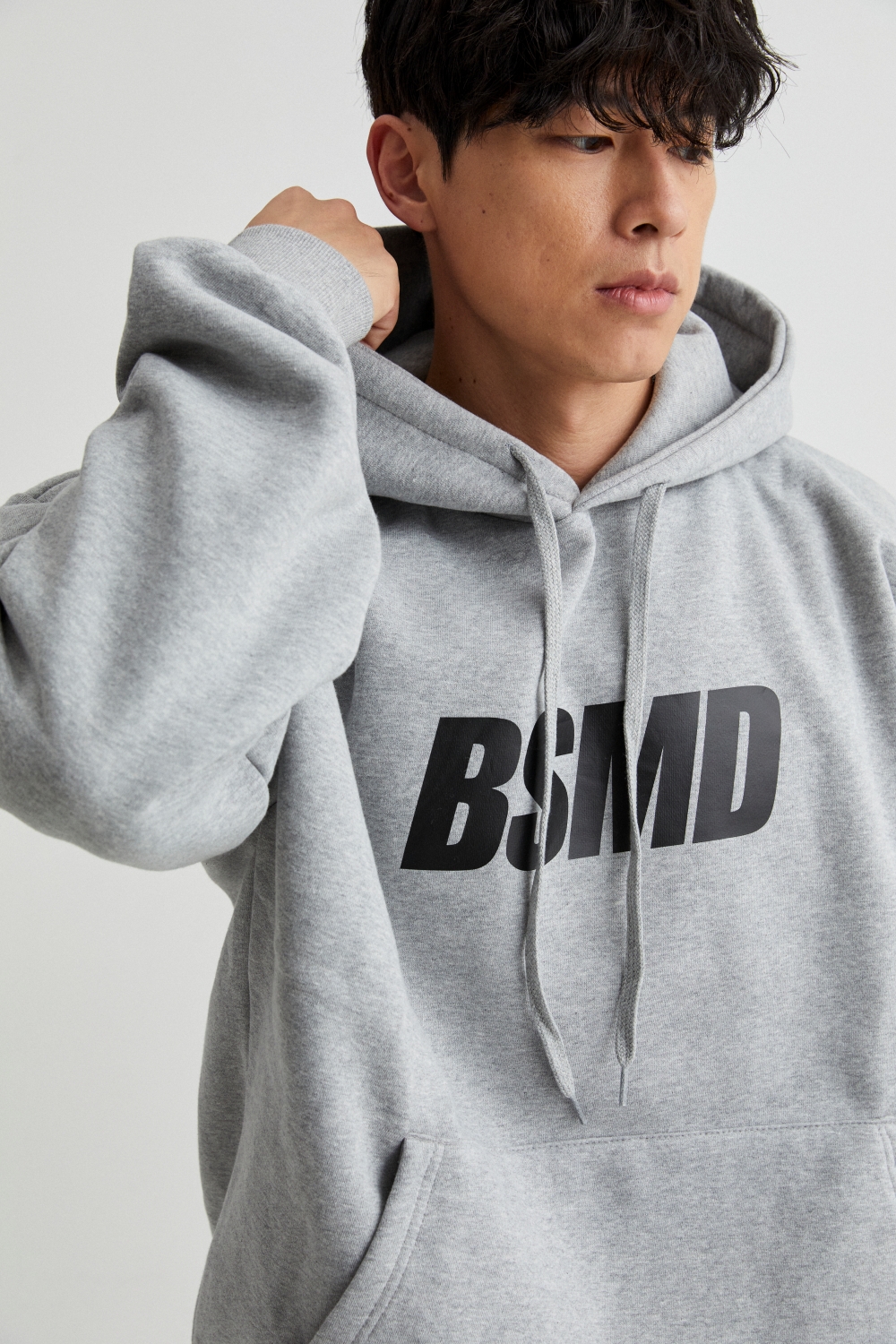 비스트모드 5컬러 기모 후드 헬스 오버핏 짐웨어 긴팔 티셔츠 BSMD 이미지 3