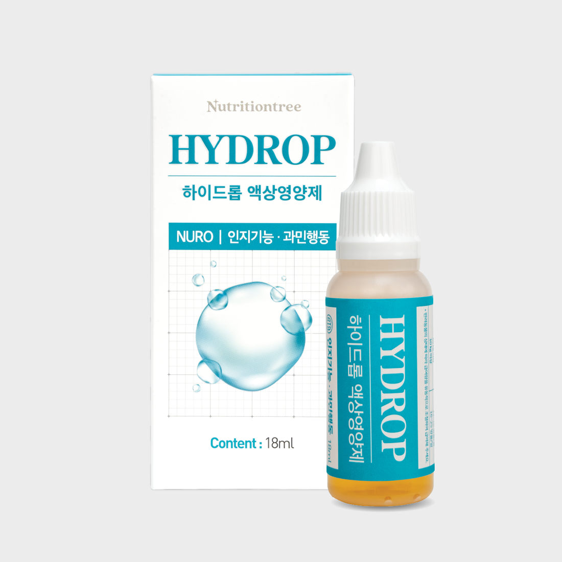 하이드롭 뉴로 고양이 스트레스 영양제 테아닌 18ml, 1개 - 상품 이미지