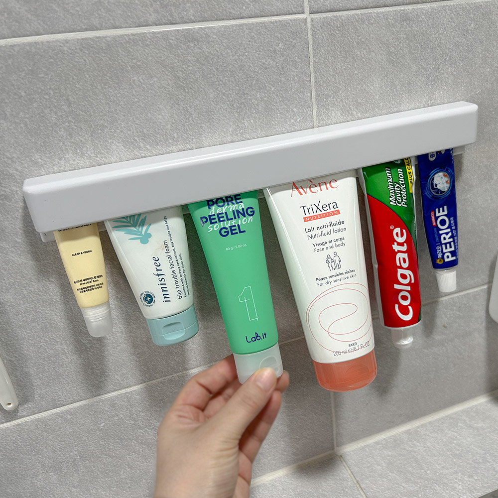 치약 공중부양 튜브 거치대 무타공 치약걸이 튜브홀더 슈퍼롱