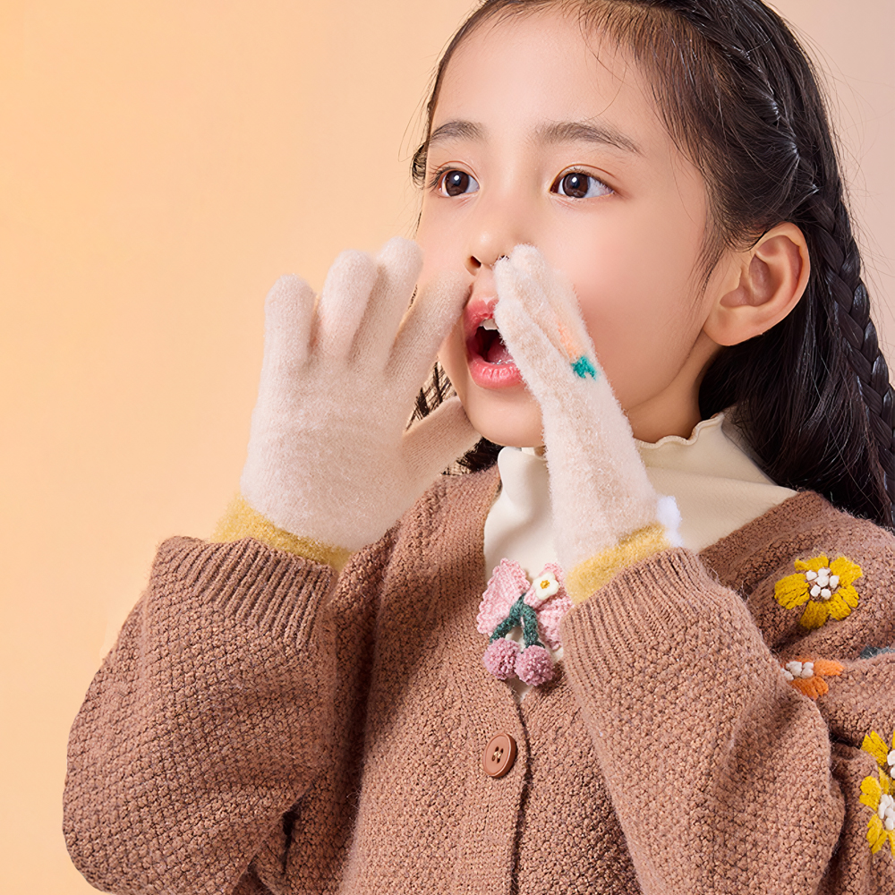여아 키즈 아동 유아 겨울 토끼 털 손가락 장갑 ST-126 - 상세 이미지 5