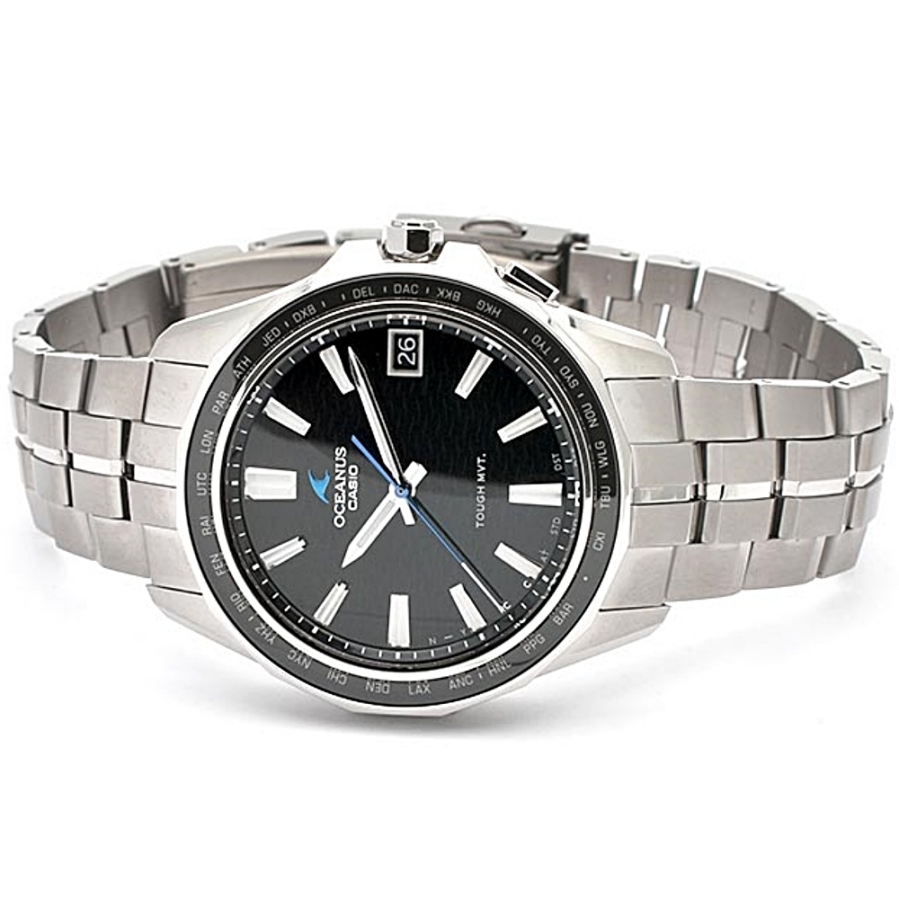카시오 CASIO 오셔너스 솔라 티타늄 검판 남자 손목 시계 OCW-S400-1AJF - 상세 이미지 5