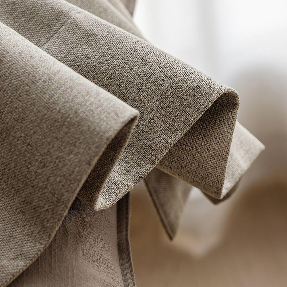 클레이 린넨 4중직 100% 암막커튼