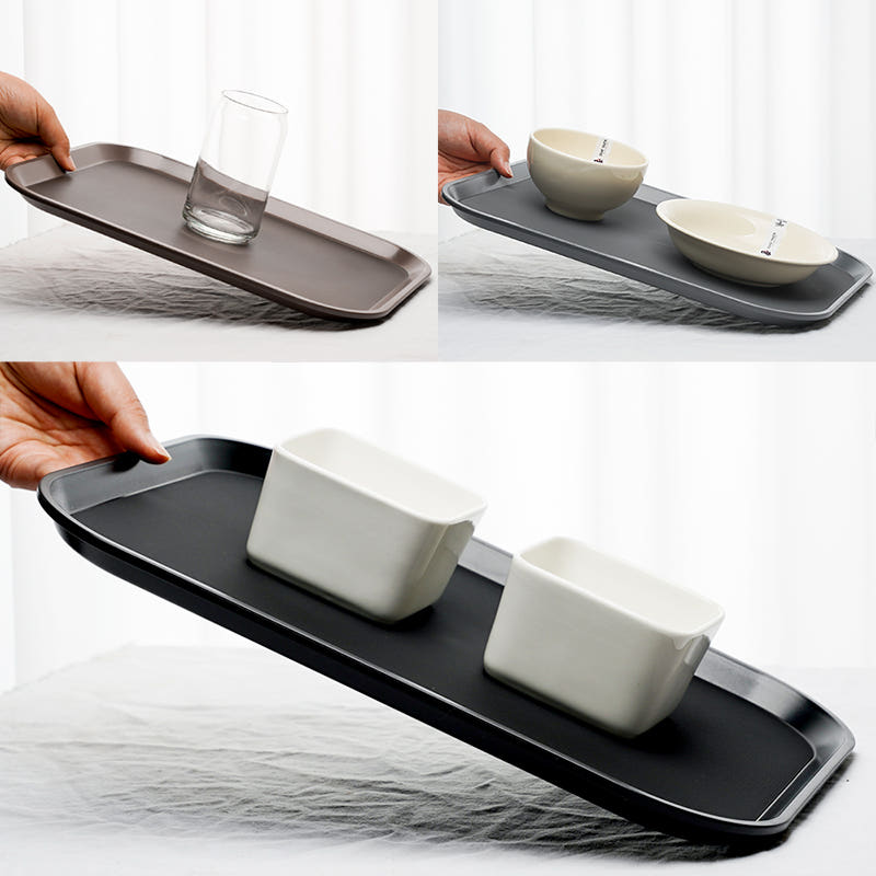 논슬립 사각 쟁반 실제 사용 이미지