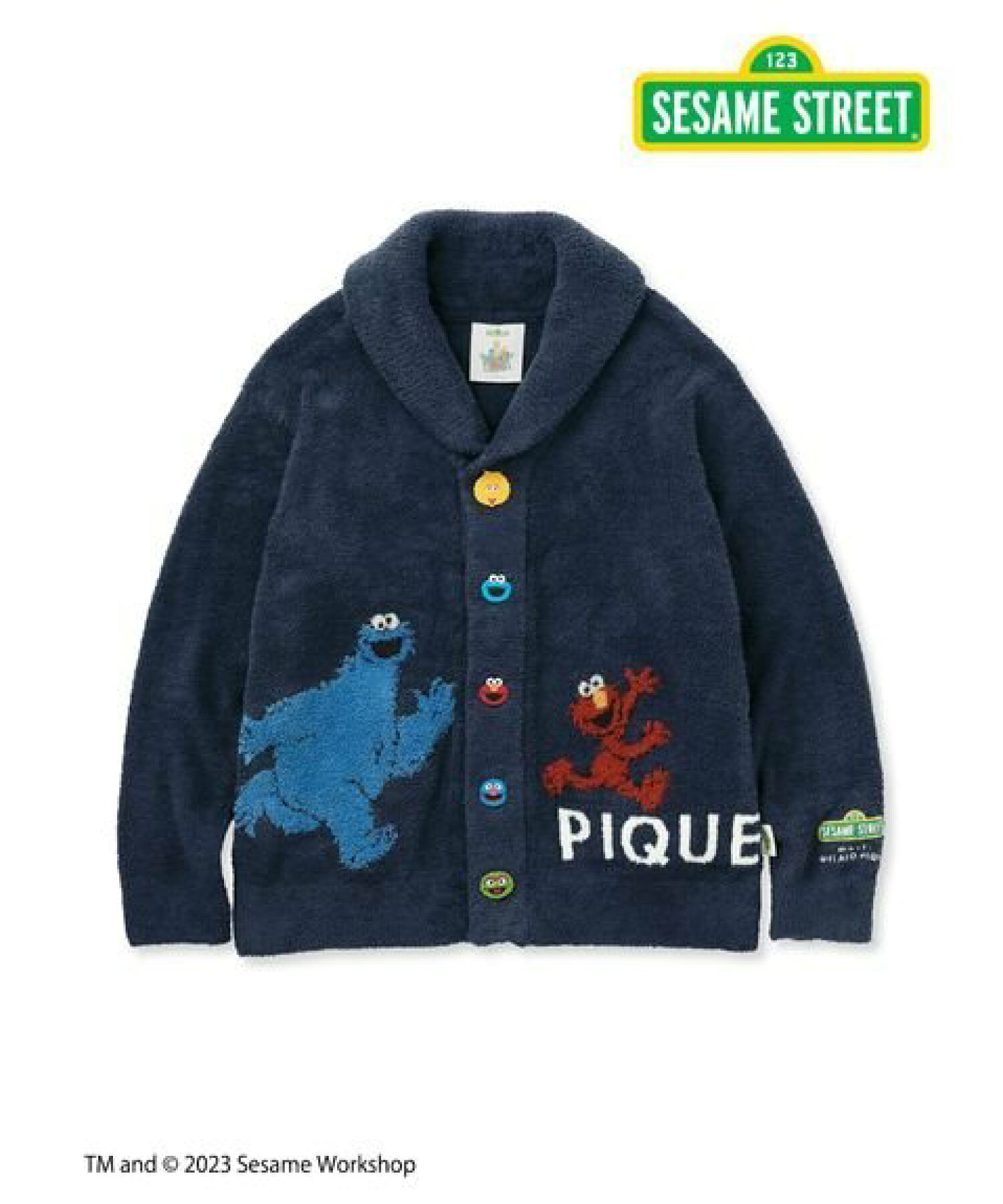 젤라또피케 SESAME STREET 세서미 스트리트 자가드 숄 가디건 2컬러 - 상세 이미지 3