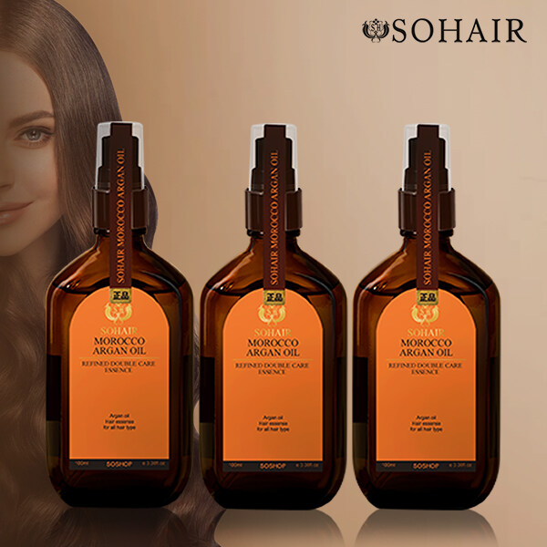 쏘헤어 모로코 아르간 오일 리파인드 더블케어 헤어에센스 100ml x 3병 - 메인 이미지