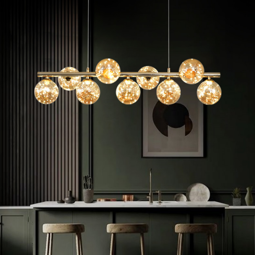 KS인증/무료+당일출고 6인용식탁등 LED 펜던트 조명 주방 식탁등 골드