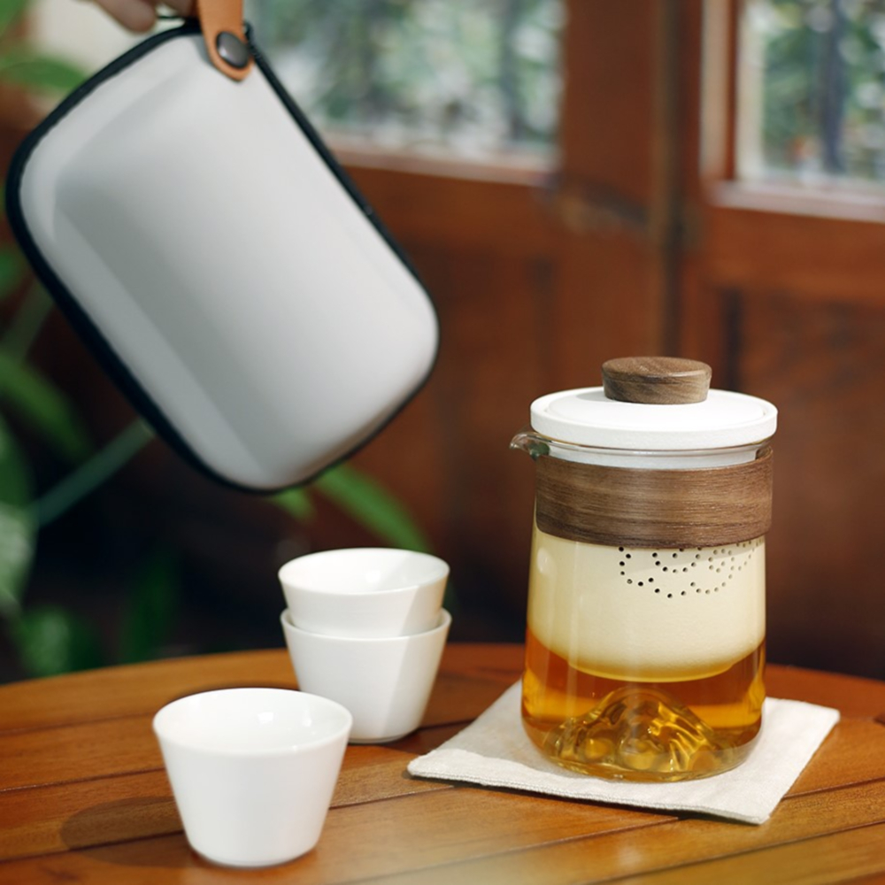 휴대용 다기세트 다도 찻잔 차도구 여행용 녹차