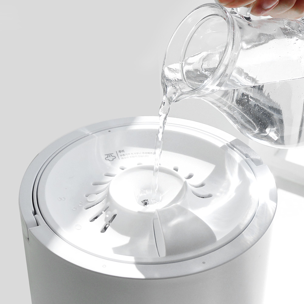 오아 글라스팀 대용량 가열식 가습기 유리 물멍 무드등 저소음 스텐 온열 아기 신생아