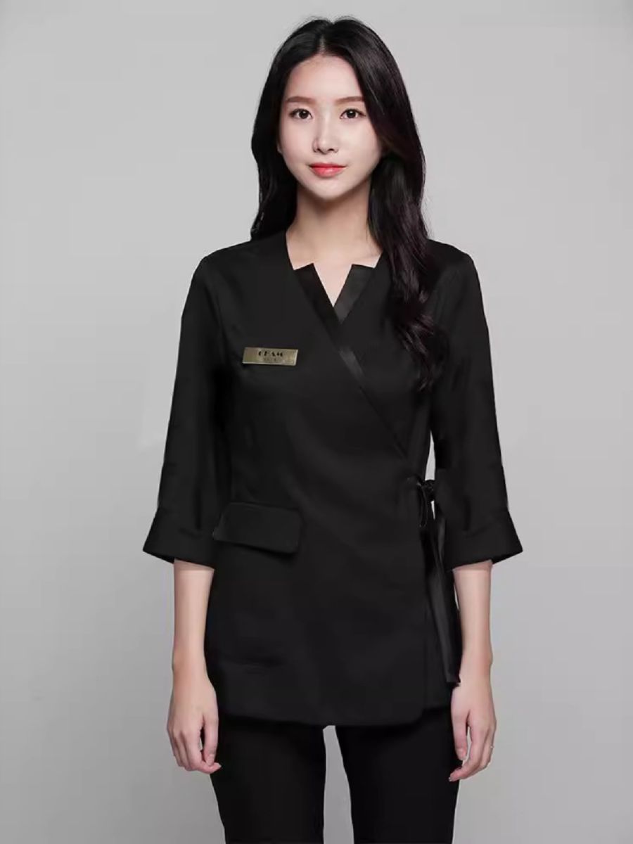 피부관리사 가운 미용 유니폼 근무복 병원 피부과 뷰티샵 데스크 에스테틱 : 원탑company