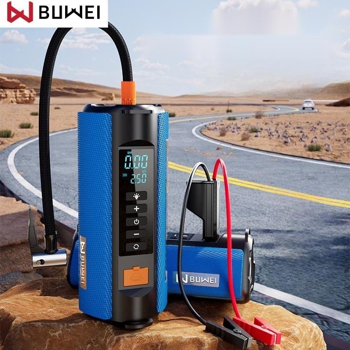 BUWEI 해결사 점프스타터 + 에어펌프 + 비상등 + 보조 배터리 10000mAh 차량용 - 상품 이미지