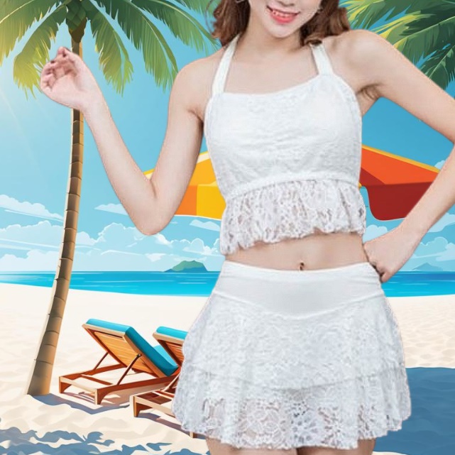 해외여행 비키니 휴양지 비키니 비치 바닷가 여행용 비키니 투피스