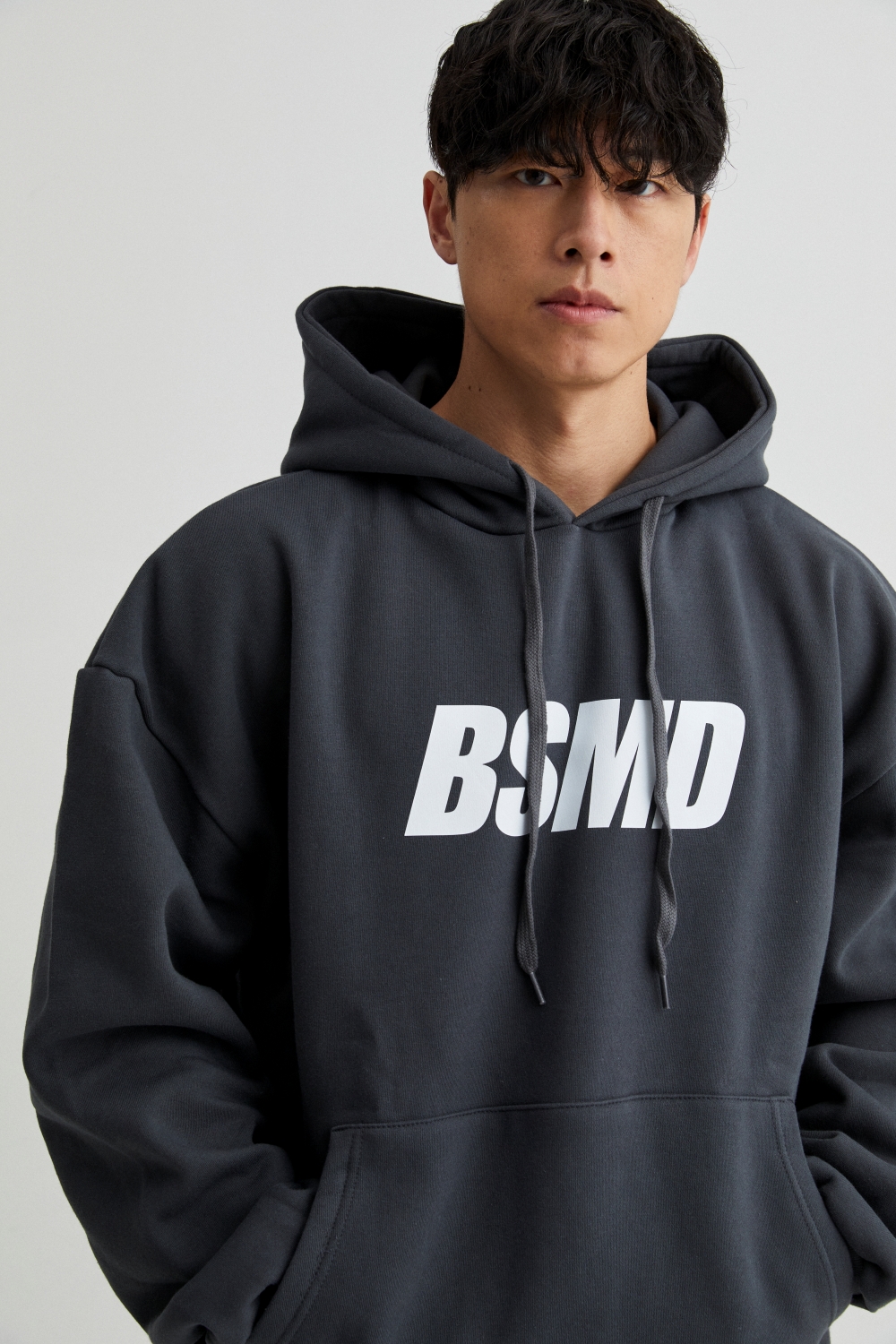 비스트모드 5컬러 기모 후드 헬스 오버핏 짐웨어 긴팔 티셔츠 BSMD 이미지 2