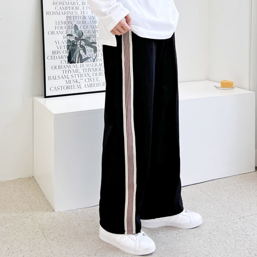 허벅돼바지 남자 통큰 와이드 스트링 트레이닝 츄리닝 트랙팬츠 - 상세 이미지 2