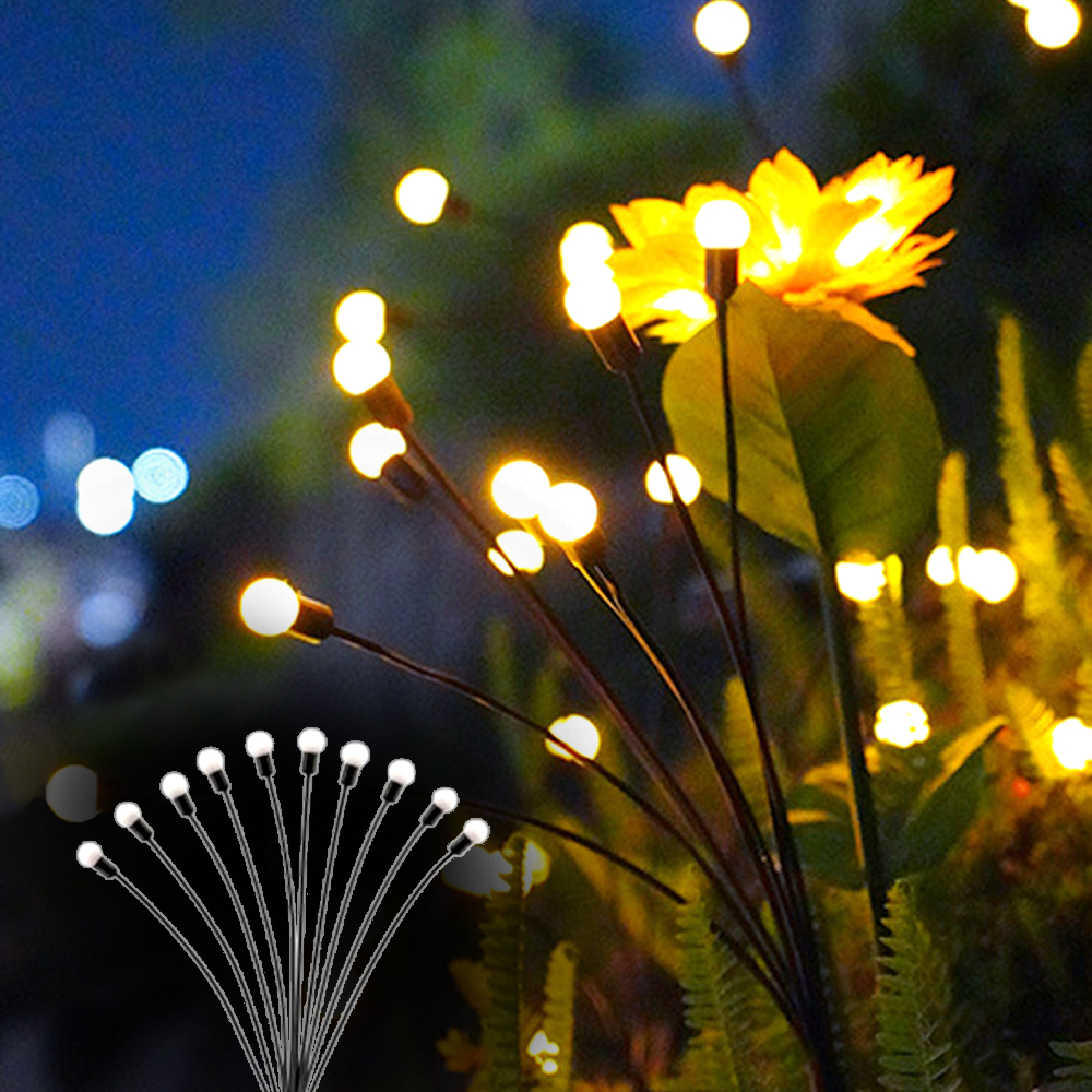 태양열 정원등 태양광 꽃 조명 전등 문주등 테라스 아파트 경관 조명 가로등 반딧불 10구