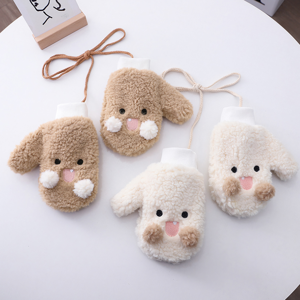 유아 어린이 아기 키즈 아동 초등 학생 여아 남아 주니어 스키 방수 패딩 벙어리 털 장갑 - 상세 이미지 3