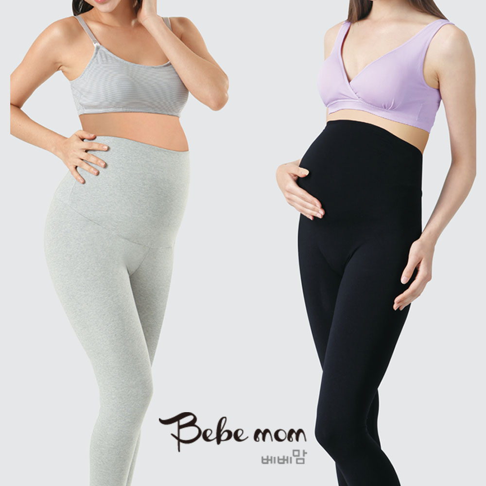 베베맘 국내산 임산부면레깅스 임부레깅스 임산부쫄바지 9부 - 상세 이미지 2