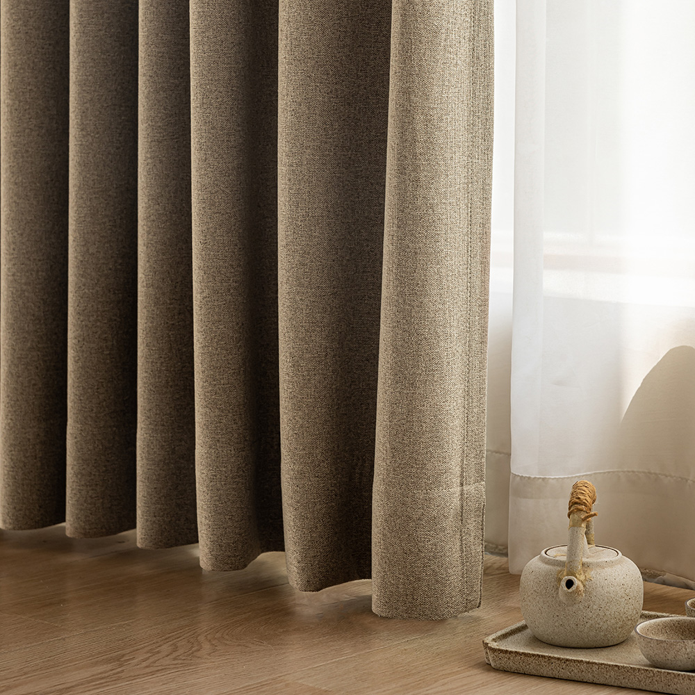 클레이 린넨 4중직 100% 암막커튼