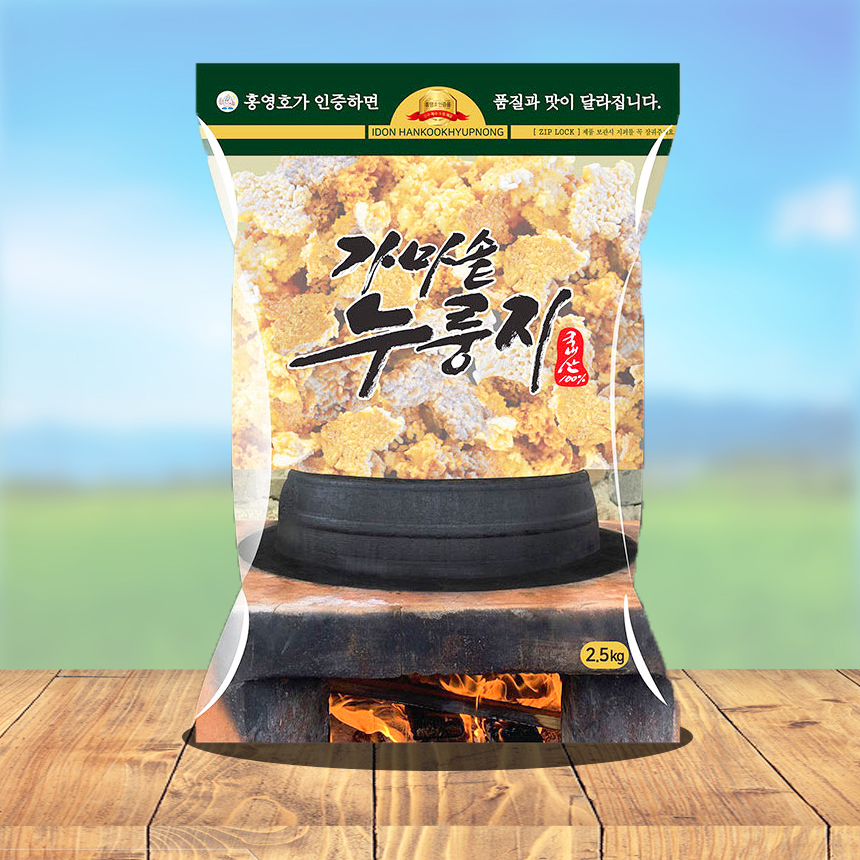 한국 협농 국산 가마솥 누룽지 2.5kg 캠핑족 자취생 주부 - 상품 이미지