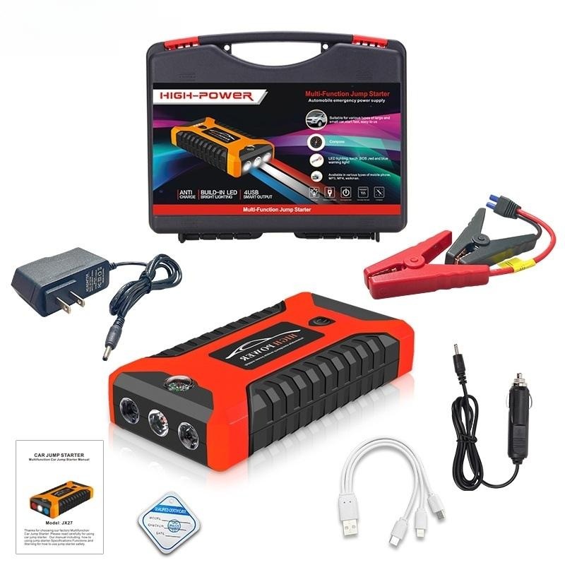1초 OK! 12V 고성능 차량용 점프스타터 98000mAh 대용량 배터리 자동차 점프선 방전 밧데리 충전기 차량용 휴대용 - 메인 이미지