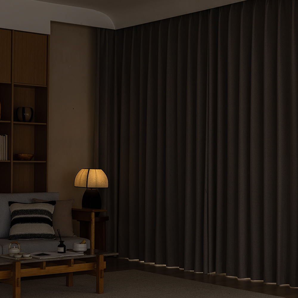 클레이 린넨 4중직 100% 암막커튼