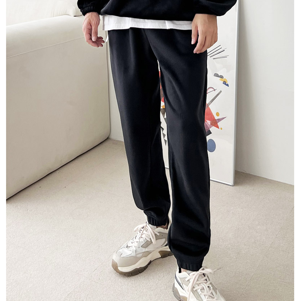 기모고무줄바지 코듀로이 골덴 트레이닝 츄리닝 조거 조그팬츠 - 상세 이미지 2