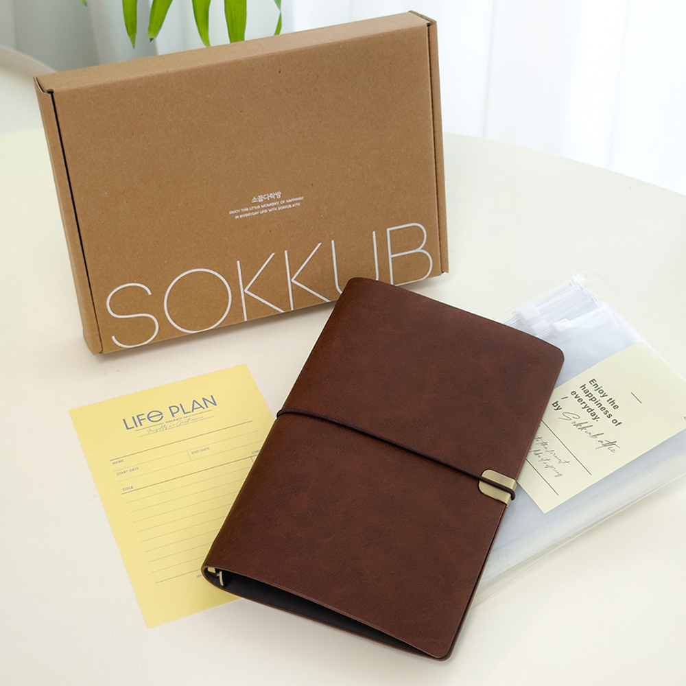 현금 바인더 6공 A6 다이어리 챌린지 용돈 저축 생활 속지 지퍼백 세트 이미지 1