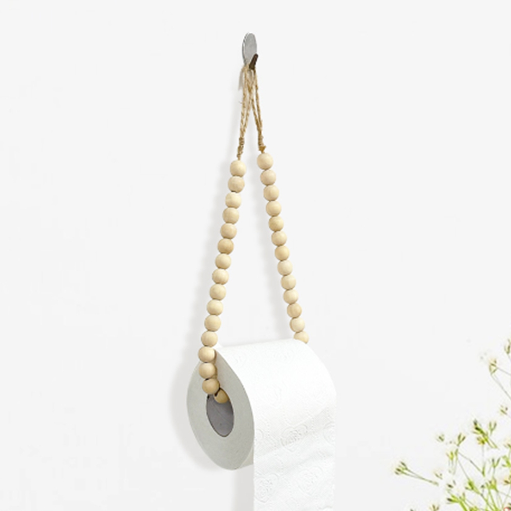 구슬 원목 휴지걸이 두루마리 롤 화장지걸이 캠핑 거실
