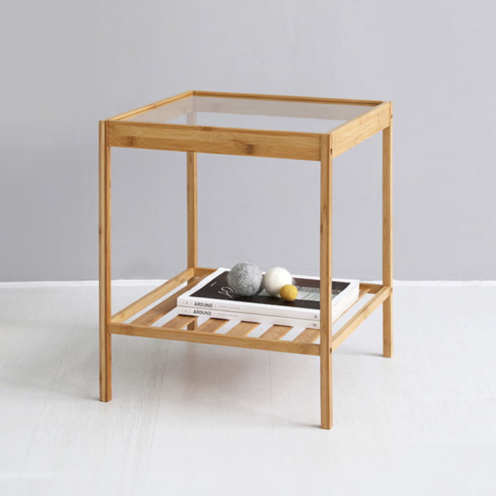 GLABO 사이드테이블 4040 대나무 내추럴 7763.5458