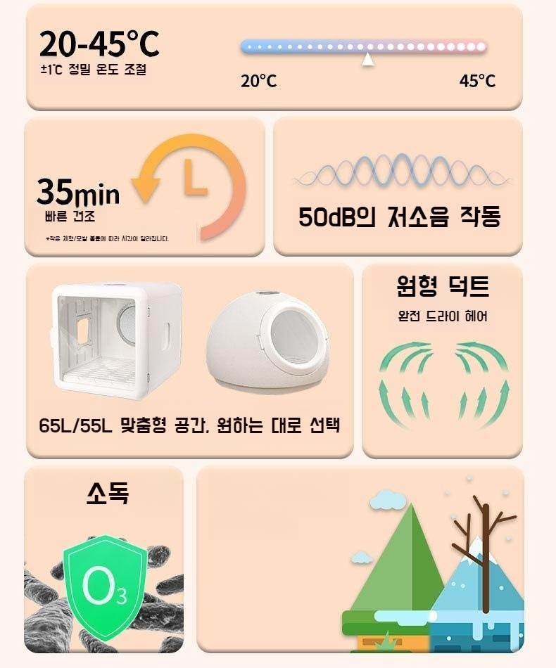 큐티펫츠 펫드라이룸 강아지 고양이 털 말리기 반려동물 건조기 저소음 - 상세 이미지 4