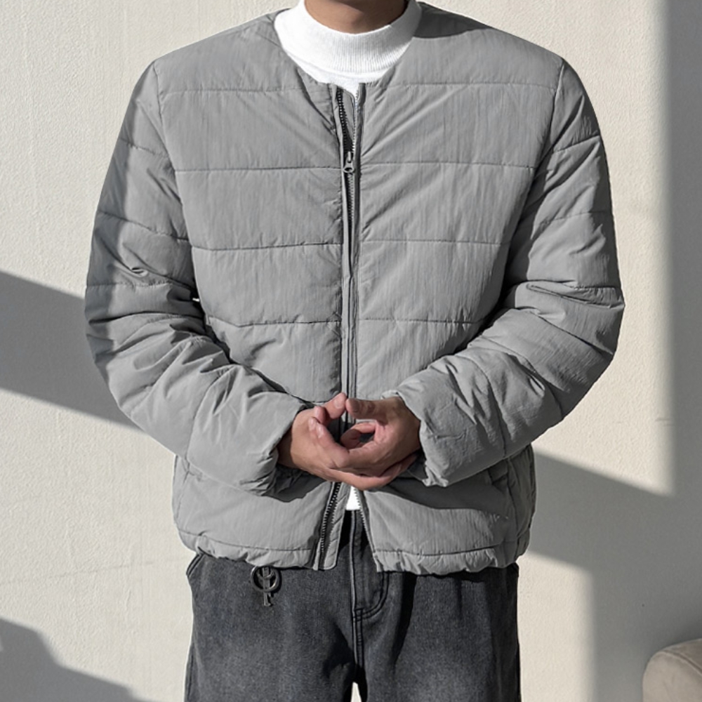 남자 리차 겨울 다운라이크 경량 라운드 웰론 숏 패딩