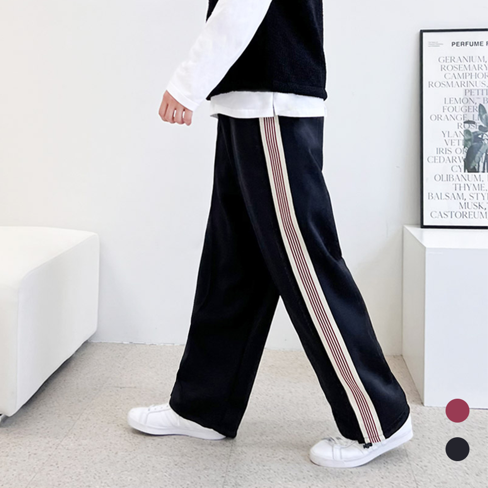 허벅돼바지 남자 통큰 와이드 스트링 트레이닝 츄리닝 트랙팬츠 - 상품 이미지