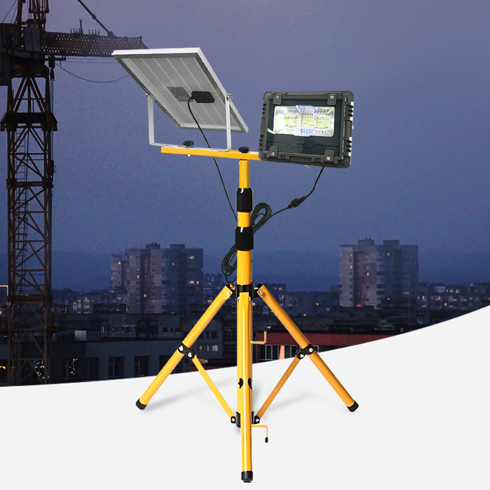 태양광 투광등 투광기 거치대 브라켓 스텐드 받침대 삼각대 LED 태양열 작업등 MJ 60W - 메인 이미지