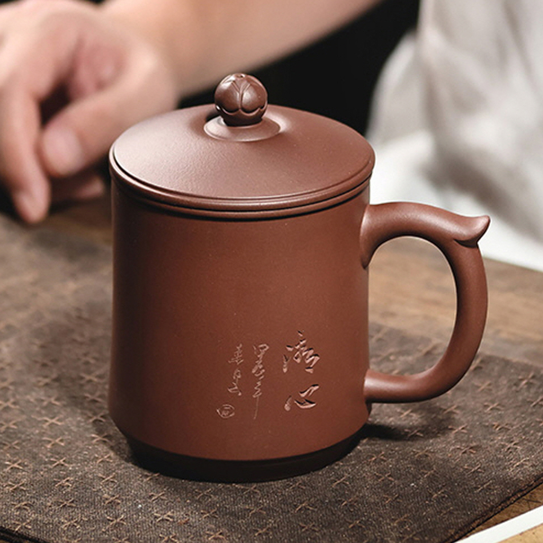 [자사호] 더큰솔 청심 이싱원광 자니 자사 티머그 찻잔 차거름망 받침 세트 430ml