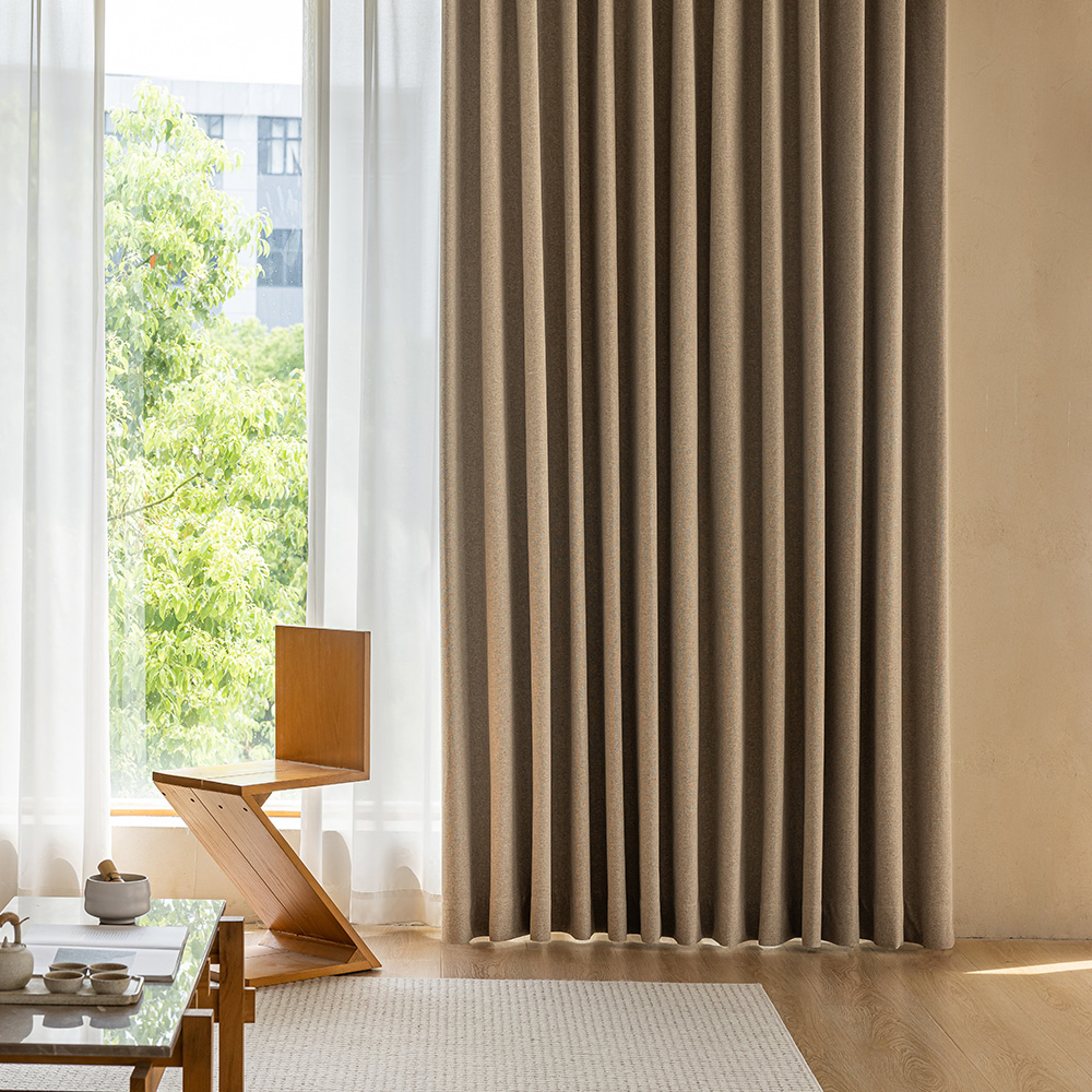 클레이 린넨 4중직 100% 암막커튼