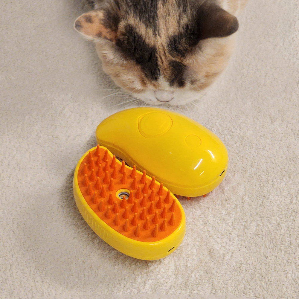 펫케어 강아지 고양이 빗 브러쉬 털 제거 스팀 3단 망고브러쉬
