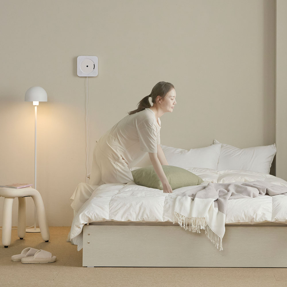 에어온슬립 E0 레이튼 3서랍침대+와이드선반 SS 슈퍼싱글 라이트오크 온슬립 본넬베이직매트