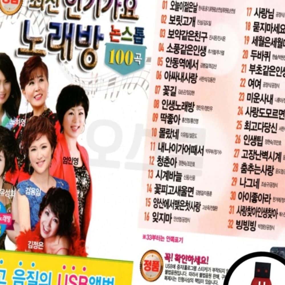 USB 최신인기가요 노래방 논스톱 100곡 트로트 성인가요 노래칩 : 동네살림