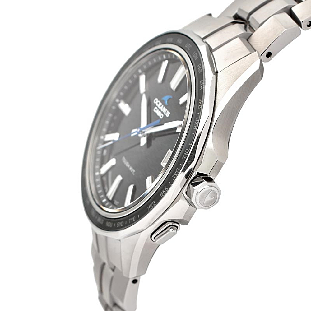 카시오 CASIO 오셔너스 솔라 티타늄 검판 남자 손목 시계 OCW-S400-1AJF - 상세 이미지 3