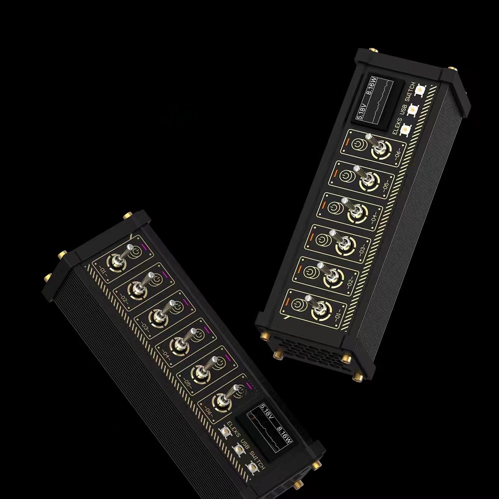 Eleksmaker NK4 일렉스메이커 레트로 USB허브 OLED 6포트 - 메인 이미지