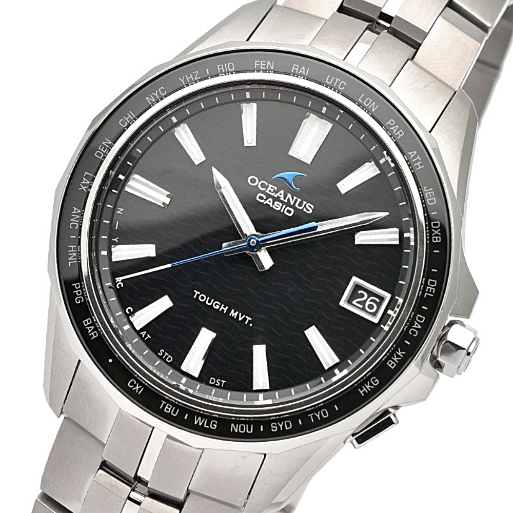 카시오 CASIO 오셔너스 솔라 티타늄 검판 남자 손목 시계 OCW-S400-1AJF - 상세 이미지 2