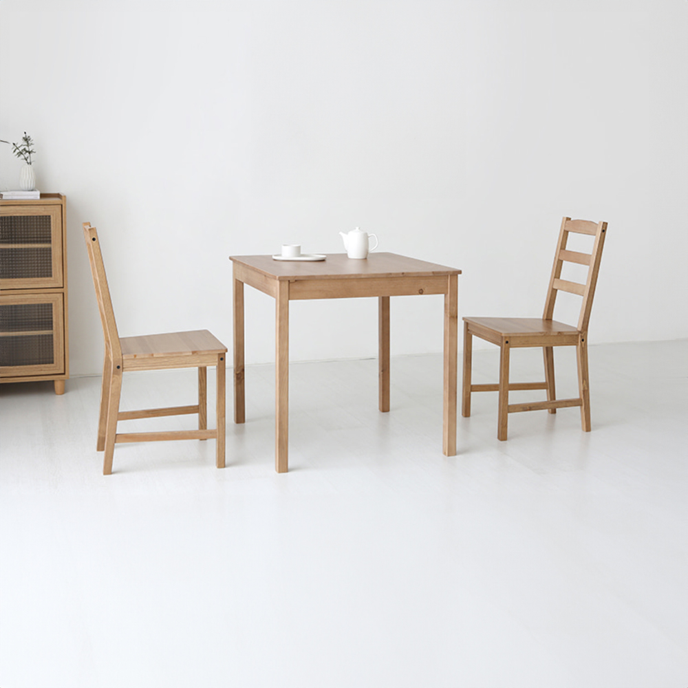 HORBO 2인원목식탁세트 소나무 740mm, 내추럴 0151.9466 이미지 7