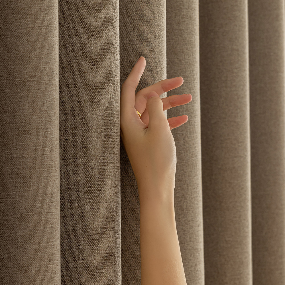 클레이 린넨 4중직 100% 암막커튼